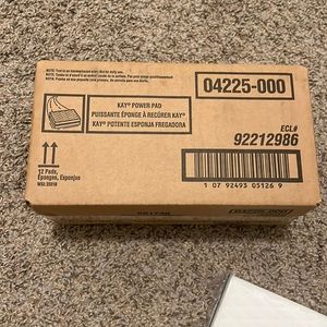 Kay’s Power Pad cleaning sponges. White on top n bottom with blue middle. New